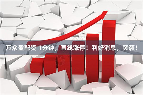 万众盈配资 1分钟，直线涨停！利好消息，突袭！